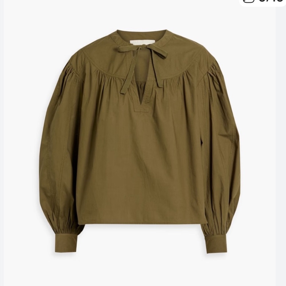 Ulla Johnson Delaney Olive Green Long Sleeve